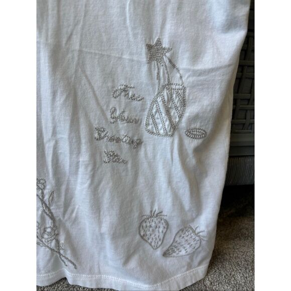 NWOT Johnny Was embroidered white short sleeve t shirt, Small $198 A1 - Picture 6 of 9